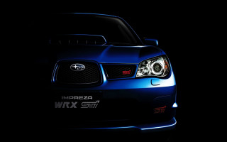 Blue car dark hood up - its hood free wallpaper