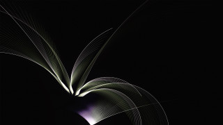 Black swirl generative art raytraced - volumetric free wallpaper