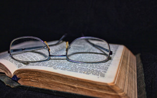 Book glasses table stock photo - a table next free wallpaper