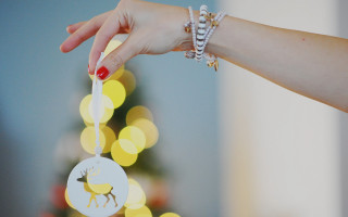 Christmas woman ornament tree lights - ornamental free wallpaper