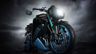 Motorcycle dark clouds light digital - the bike free wallpaper