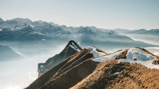 Snowy mountain range blue sky 16 - ada hill walker mountain free wallpaper