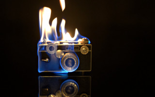 Camera flames reflection macro fluxus - cornelia parker free wallpaper