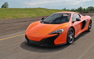 Bright orange sports car driving - orange sports car free wallpaper