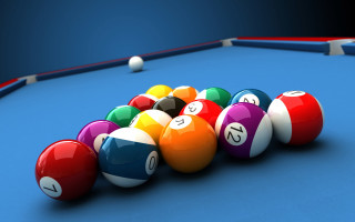 Pool table pool balls cues - ray free wallpaper