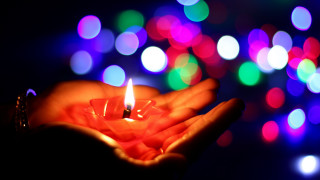 Candle lit person magic lights - radiant light free wallpaper for desktop