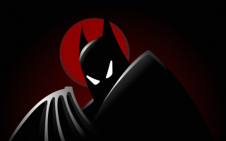 Batman red light black background - bruce timm free wallpaper