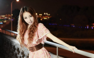 Woman dress bridge night chen - mesh wire free wallpaper