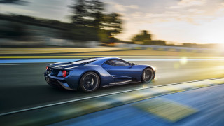 Blue sports car sunset motion - motion free wallpaper