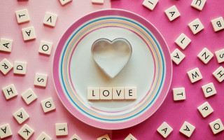 Heart love letterism puzzle Annabel - a word free wallpaper