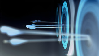 Dartboard target arrow blue 3d - accurate free wallpaper