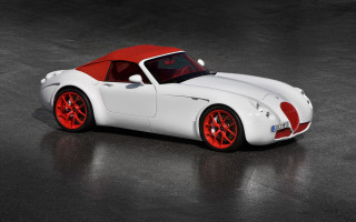 White red sports car cobra - red rim free wallpaper