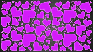 Pink hearts love multilingual digital - a square shape free wallpaper