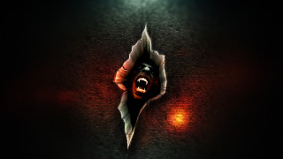 Dark leaf glowing eyes sharp - blender and photoshop free wallpaper