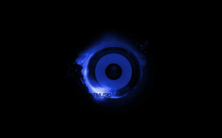 Blue speaker black background blue - blueprint free wallpaper for desktop