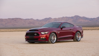 Red mustang cobra 3d render - realistic free wallpaper