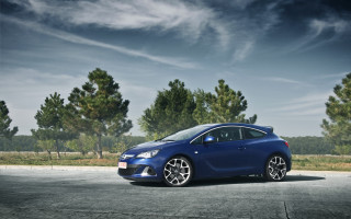 Blue car parked road trees 2 - tree and grass free wallpaper for desktop