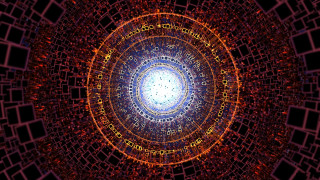 Mandelbrot fractal generative art city - a circular object free wallpaper