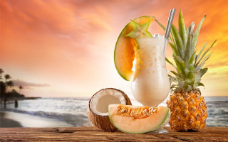 Pineapple drink ocean sunset beach - coppo di marcovaldo free wallpaper