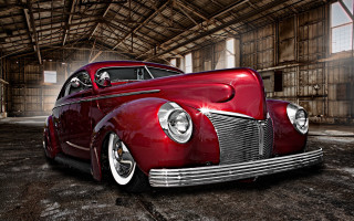 Red car garage man window - a garage free wallpaper