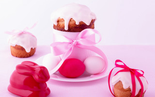 Pink table cupcakes bow plate - a pink bow free wallpaper for desktop