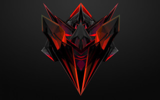 Red black abstract triangle gradient - abstract design free wallpaper