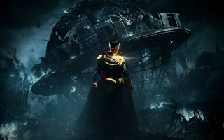 Batman structure night sky moon - a man in a batman costume free wallpaper