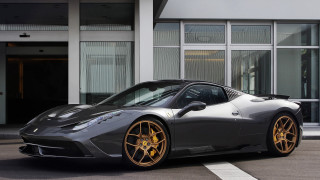 Grey sports car yellow rim - tire free wallpaper