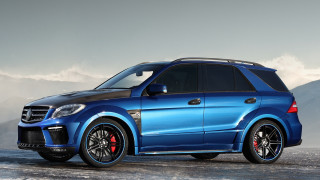 Blue mercedes suv snowy mountains - a snowy road free wallpaper