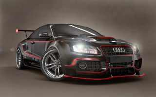Black car red stripes hood 2 - hood free wallpaper