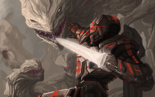 Sci fi hero sword giant - mass effect free wallpaper for desktop