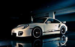 White sports car garage hood - a white sports car free wallpaper