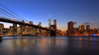 City skyline bridge boat night 3 - the building free wallpaper