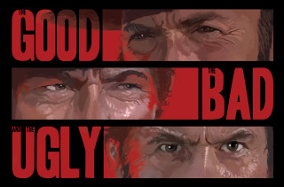 Three men facial expressions good - bad free wallpaper for desktop