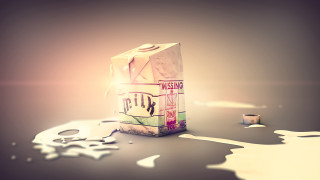 Milk carton spilled paint paper - paint free wallpaper