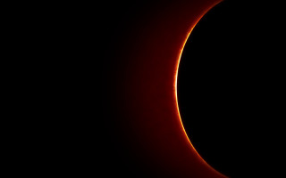 Red eclipse black sky red - sun free wallpaper for desktop