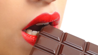 Woman eating chocolate decadent aesthetic - decadent free wallpaper