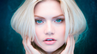 Blonde blue eyed woman portrait 5 - constanceanne parker free wallpaper