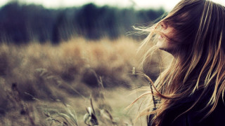 Woman tallgrass sky blonde wind - tall grass free wallpaper