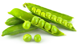 Peas green pods white surface - a white surface free wallpaper