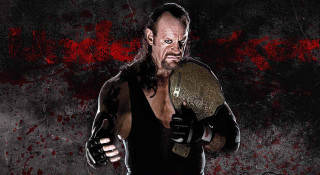 Man wrestling glove bloody background - sinister free wallpaper