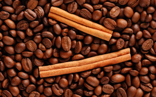 Coffee beans cinnamon sticks pumpkin - coffee bean free wallpaper
