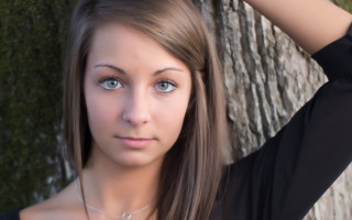 Woman necklace portrait outdoors tree - claire hummel free wallpaper