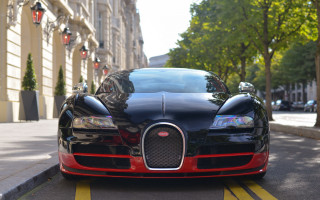 Black red bugatti tiltshift luxury - a building and trees free wallpaper