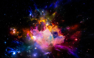 Colorful space stars dust dark 2 - star and dust free wallpaper