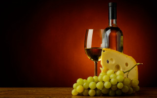 Wine cheese board red background - a still life free wallpaper for desktop
