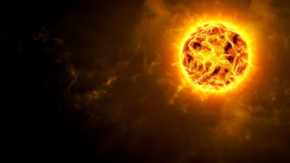 Sun moon planet galaxy fire - yellow light free wallpaper