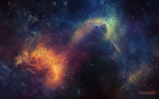 Colorful space stars star cluster 2 - a colorful space free wallpaper