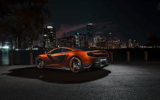 City night car skyline lights - nice looking car free wallpaper