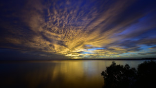 Sunset lake trees crepuscular rays - the sky and trees free wallpaper